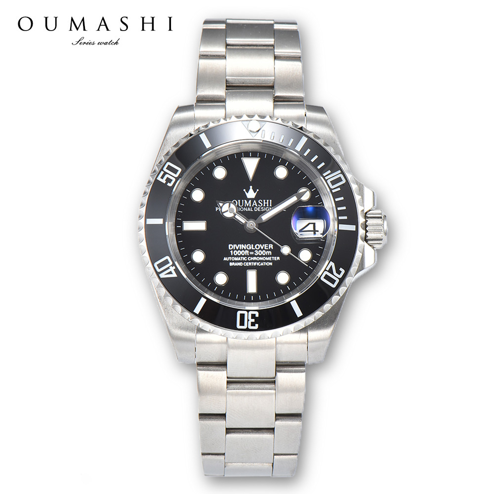 Stainless Bracelet Diver - 40mm montre automatique montre mécanique en