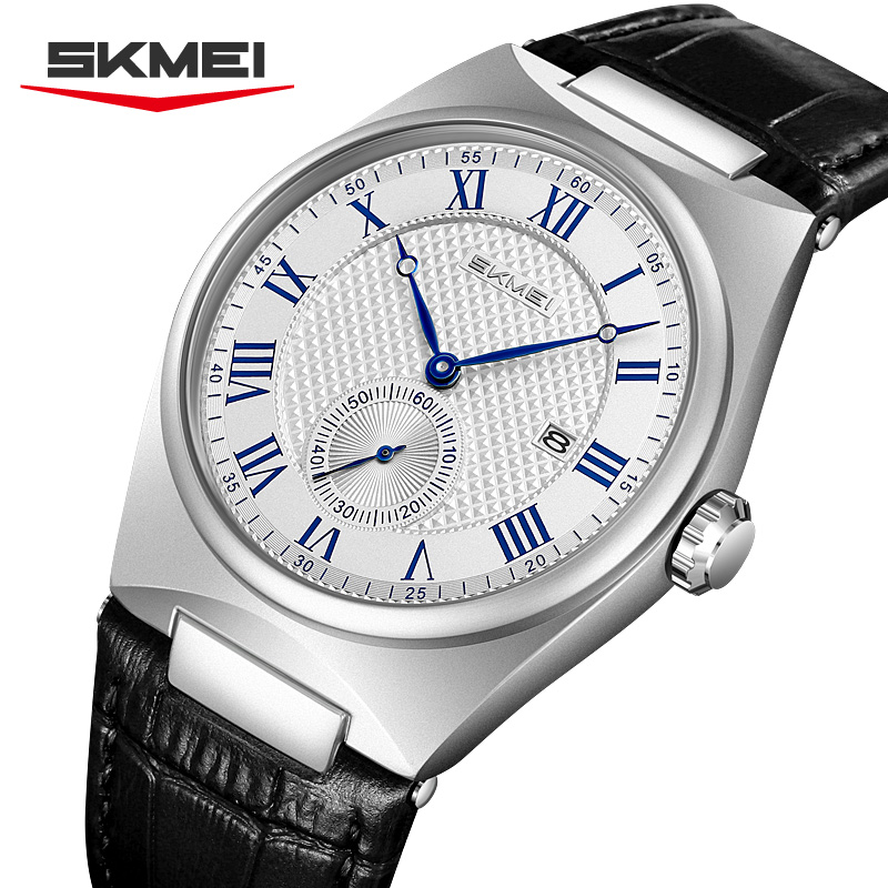 Leather Watch Band Men - Montre à quartz élégante pour homme