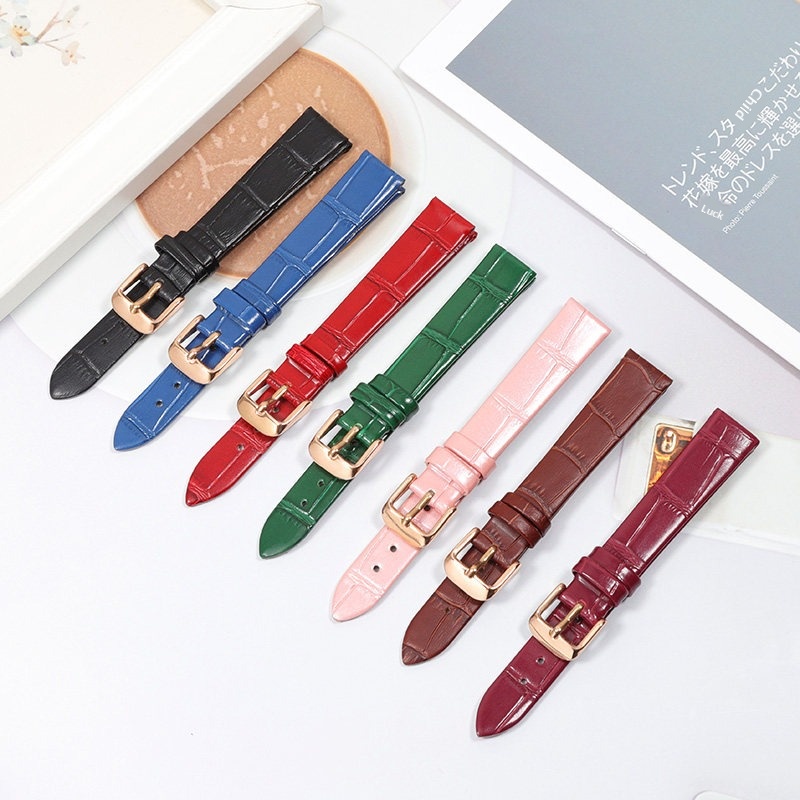Bracelet de montre en cuir vér - Leather Strap Quick Release avis et prix