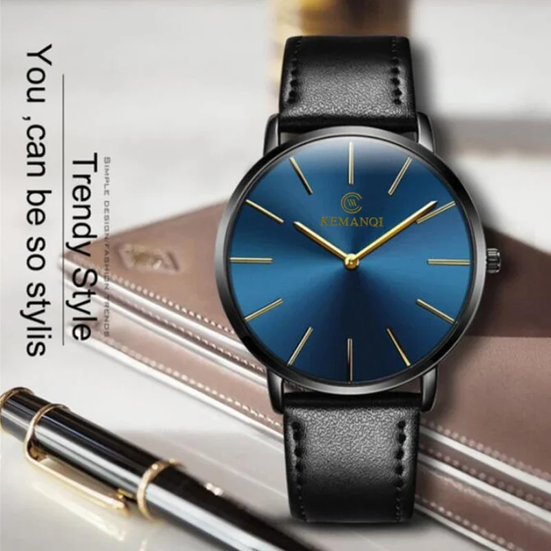 Montre-bracelet à quartz ultra - Leather Watch Band Men avis et prix