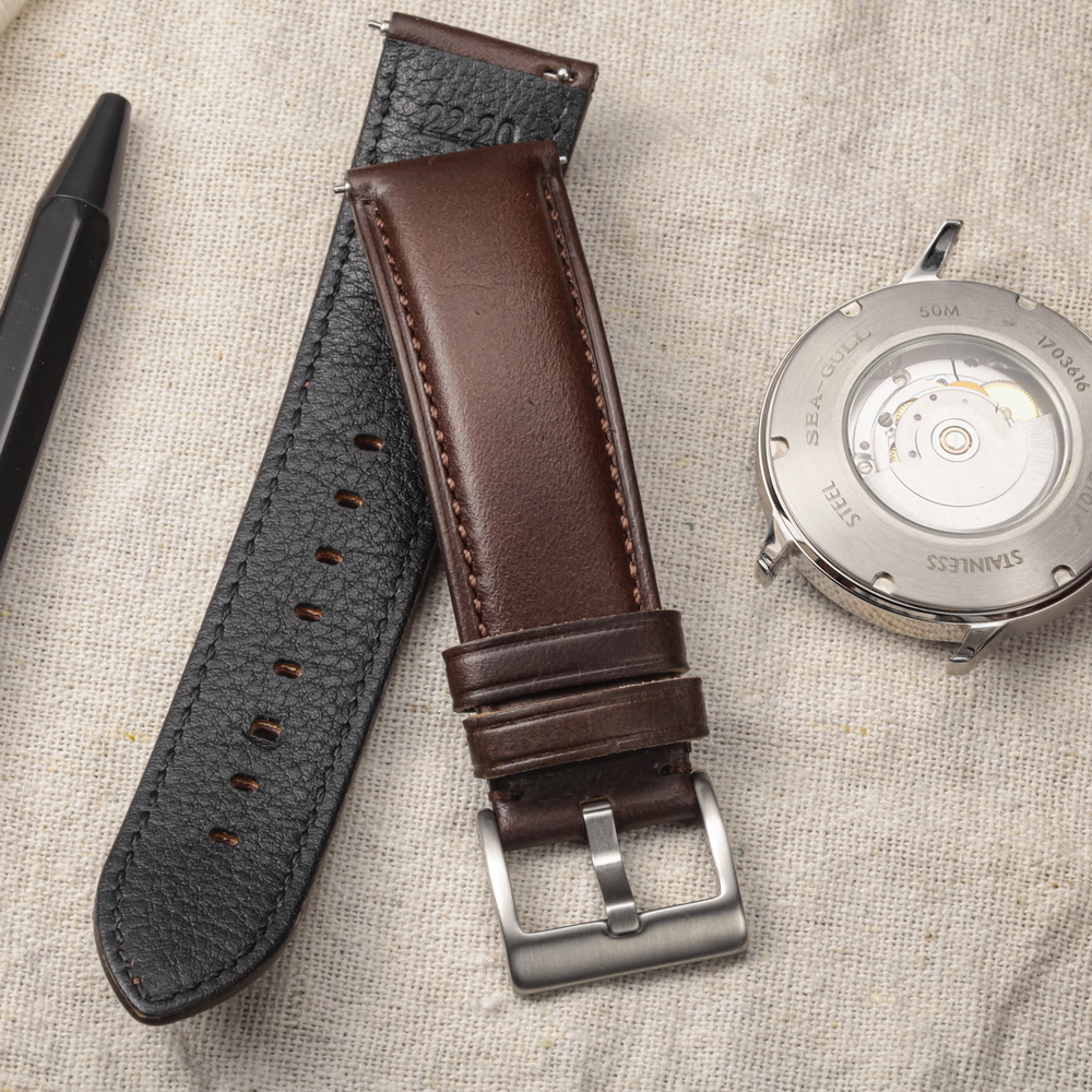 Bracelets de montre Hemsut en  - Leather Strap Quick Release avis et prix