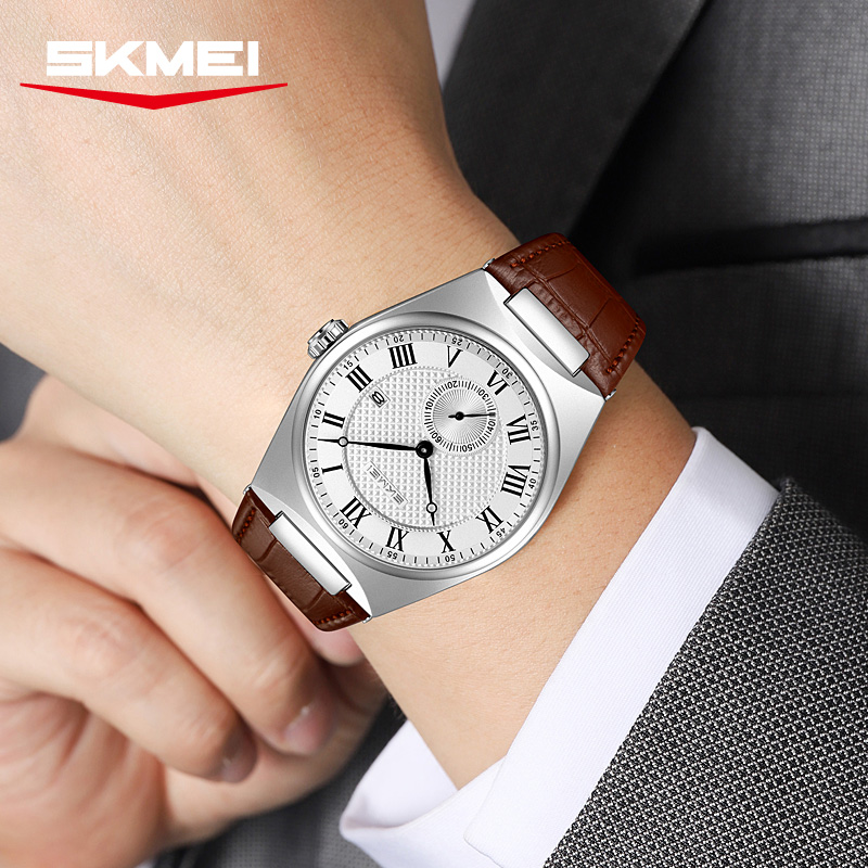 Montre à quartz élégante pour  - Leather Watch Band Men avis et prix