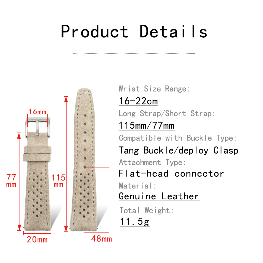 Bracelet de montre en cuir res - Suede Strap Watch avis et prix